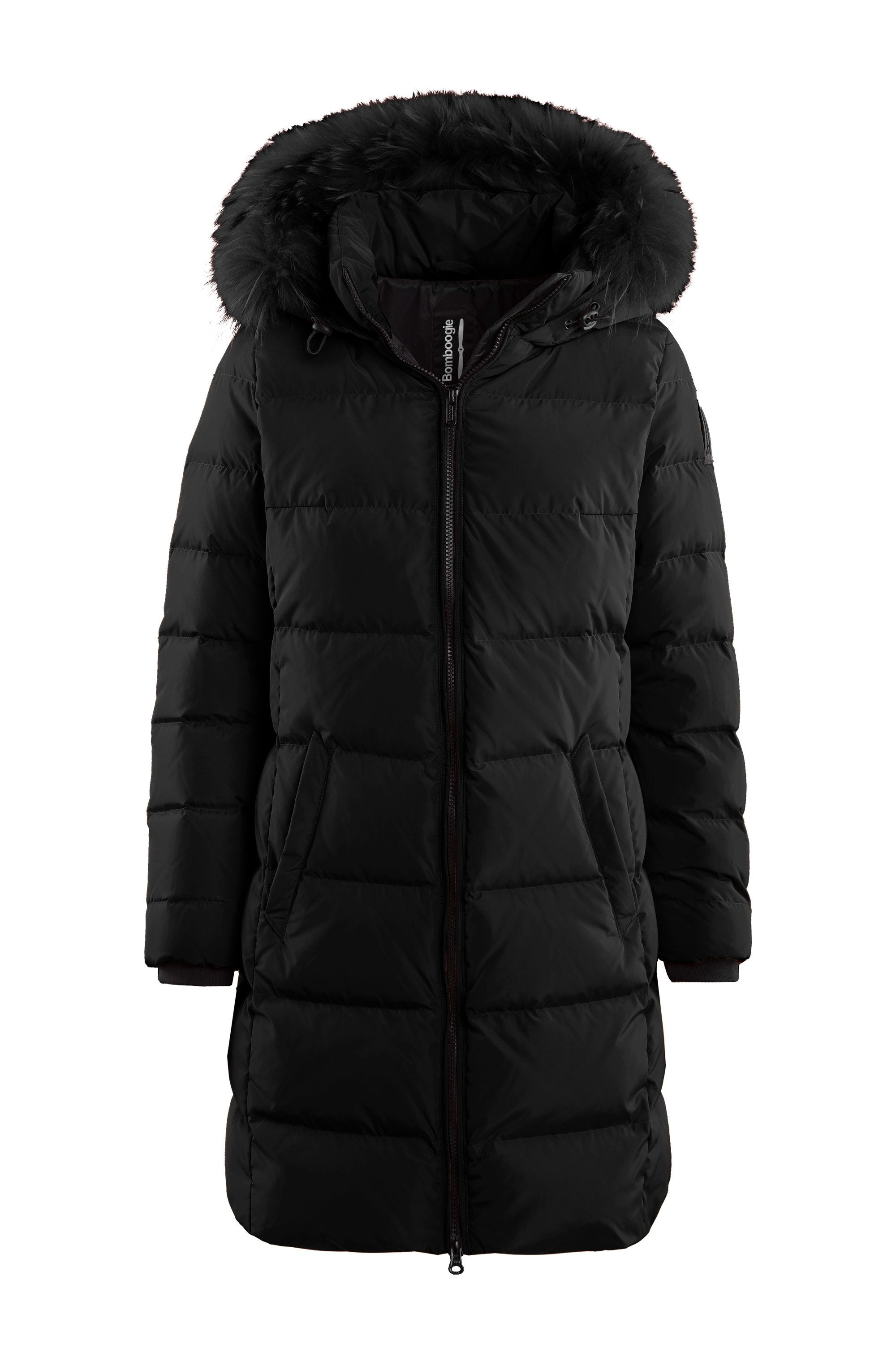 Bomboogie Down Jacket with Fur Hood Edge CW632PTMNQ 90 black