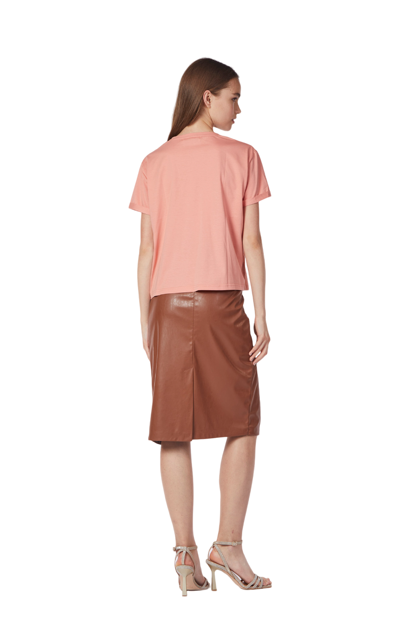 CafèNoir T-shirt da donna con strass C7JT0121R002 rosa