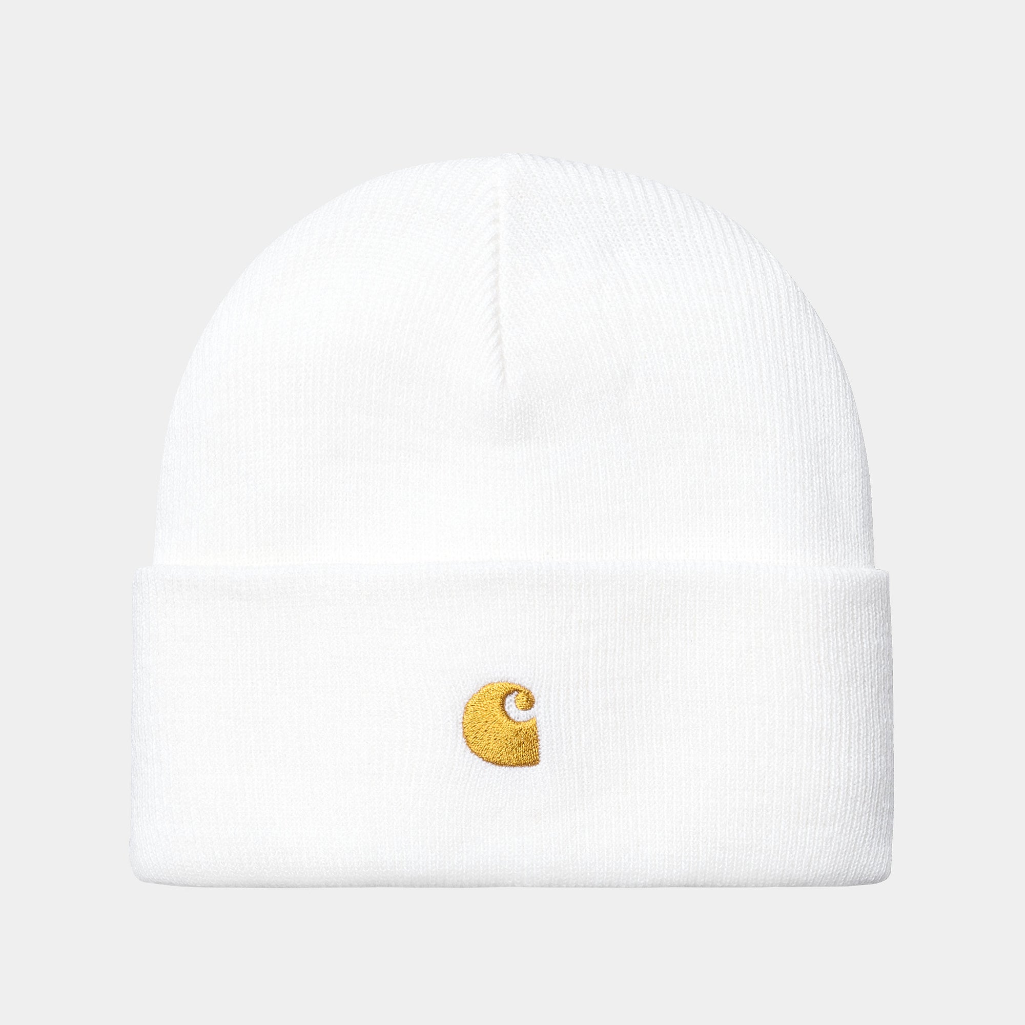 Carhartt cappellino a cuffia Chase Beanie 1026222 00R bianco-oro