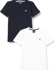 Champion 2 Legacy Basic C-Logo short sleeve boy's t-shirt 306023 WW001 WHT/NNY white blue