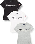 Champion 3 Legacy American Classic Logo short-sleeved children's t-shirt 305974 WW001 white-grey-blue