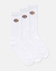 Dickies Unisex sock with Valey Grove logo DK0A4X82WHX white pack of 3 pairs 