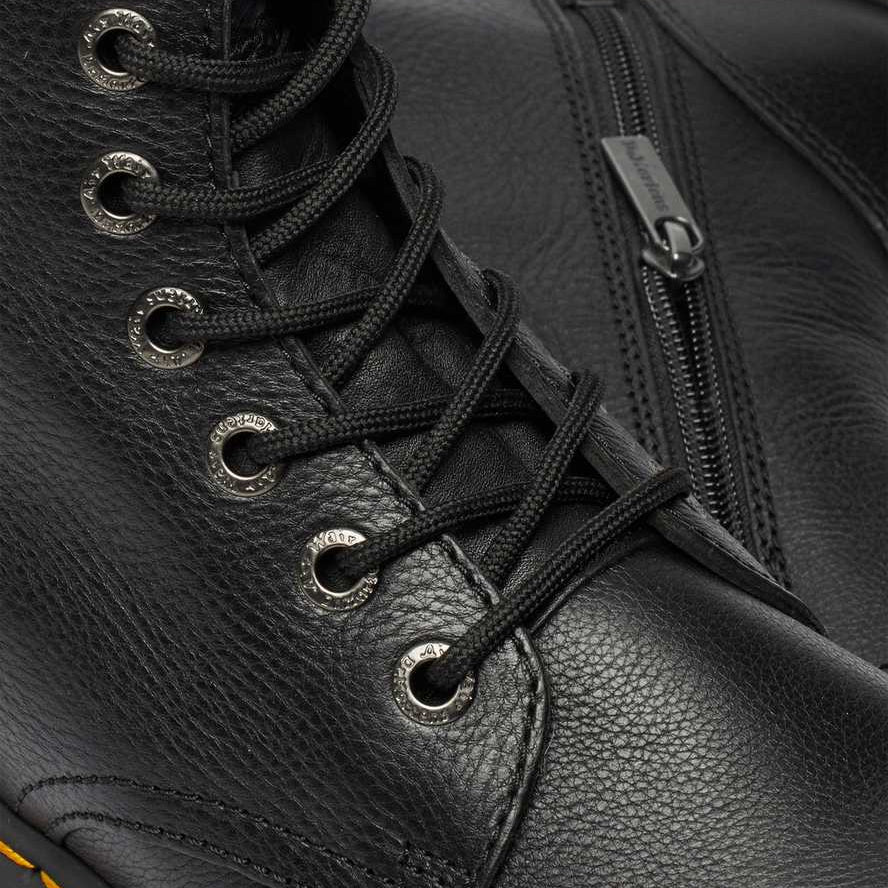 Dr. Martens Stivale anfibio con zeppa da donna in morbida pelle Pisa Jadon III 26378001 nero 6
