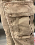 Trez Men's trousers with pockets Prysco Cav M44445 119 tobacco