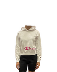 Champion Girl's sweatshirt with hood and side print 404513 WW001 white