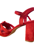 Xti women's shoe with heel and floral decoration on the band Rolo 35044 red 