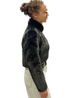 Censured women's short faux fur JW6244 T FRCN 90 black
