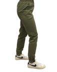 Hangar93 Pantalone militare in cotone con 1 tasca laterale Z2641J MIL02 verde army
