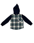 Hangar93 children's hooded shirt with checked pattern Z2658B FANT01 green