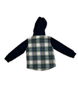 Hangar93 children's hooded shirt with checked pattern Z2658B FANT01 green