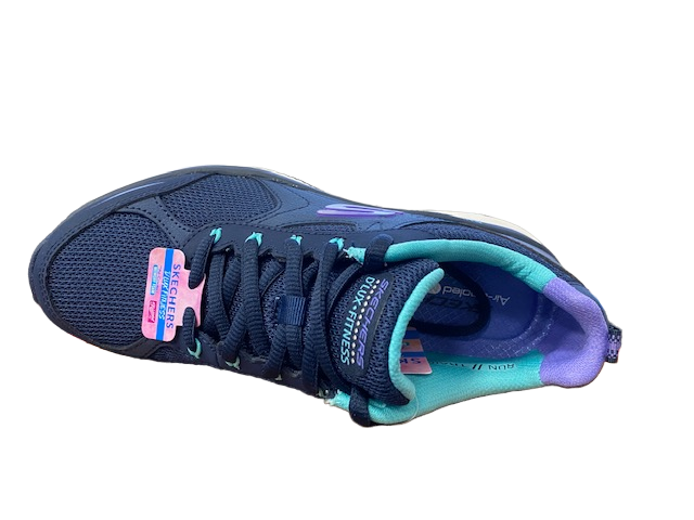 Skechers scarpa da passeggio da donna D&#39;Lux Fitness Perfect Timing Relaxed Fit 149836/NVMT blu