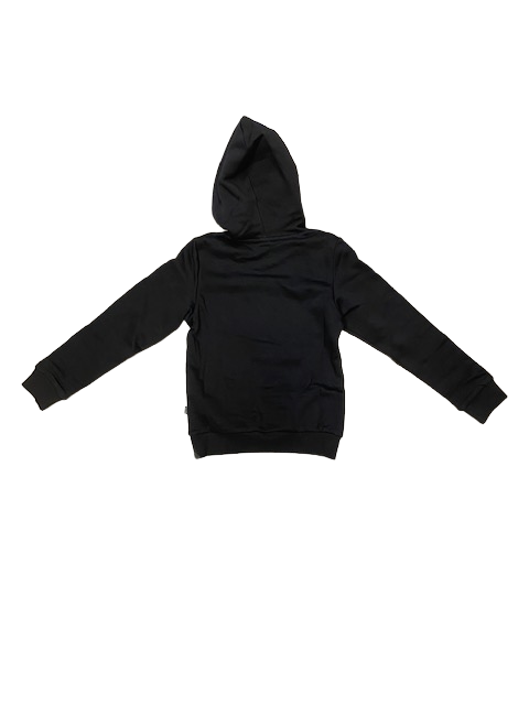 Puma Girls&#39; sweatshirt with hood and pouch pocket ESS+ 2 logo print 670310 11 black pink gold