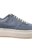 Nike scarpa sneakers con zeppa Court Vision Alta Leather DM0113 400 celeste polvere bianco