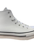 Converse high sneakers in synthetic leather with wedge Chuck Teylor All Star Eva Lift HI A02486C white-black