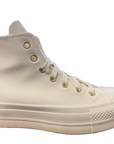 Converse sneakers alta con zeppa 
Chuck Taylor All Star Lift A03719C bianco