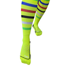 TRS technical running socks Striped Fantasy Run P591 fluorescent yellow
