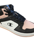 Champion Rebound 2.0 Mid S11471 KK001 black white pink women's high sneaker shoe