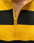 Santa Cruz men's striped half-zip sweatshirt Mini Screaming Hand SCA-CRW-070 yellow