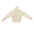 Smithy's Women's turtleneck sweater with cables SW22WMA310 milk