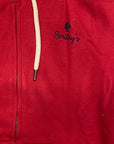 Smithy's men's sweatshirt with full zip and hood SW00MFE202 red