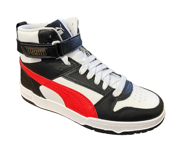 Puma scarpa Sneakers Alta da uomo RBD Game 385839 05 bianco-rosso-nero