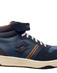 Lotto boys' high sneakers with elastic lace and velcro Rocket AMF Mid CL S 218154 6Y3 ocean blue-dark blue