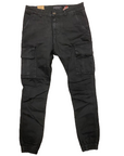 Smithy's Trousers with big pockets and elastic at the bottom 803 black