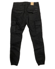 Smithy's Trousers with big pockets and elastic at the bottom 803 black