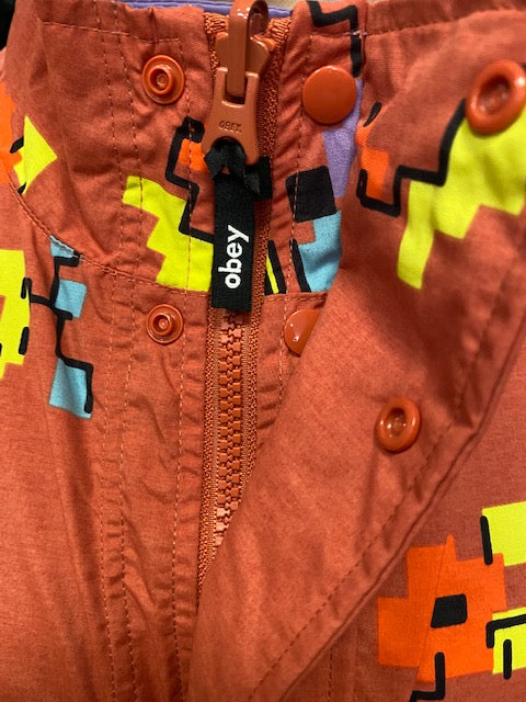 Obey reversible men&#39;s jacket Digital 121800495 orange ginger-lilac