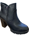 Xti women's heeled shoe Botin Gris 49367 black 