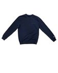 Champion Men's Crewneck Sweatshirt Legacy American Classics Heavy Brushed Cotton Small Logo 218536 navy blue