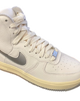 Nike scarpa sneakers da donna alta Air Force 1 High Sculpt DC3590 101 bianco latte-argento