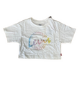 Levi's Kids Girls T-shirt Meet and Greet Script Tee 3EH190-W5I 4EH190-W5I white alyssum