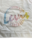 Levi's Kids Girls T-shirt Meet and Greet Script Tee 3EH190-W5I 4EH190-W5I white alyssum