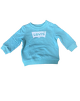 Levi's Kids Lightweight children's sweatshirt in French Terry Batwing 6E9078-E2D pastel turquoise