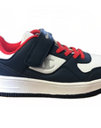 Champion Low Cut Shoe Rebound Low PU children's leather sneakers shoe with tear S31359-S19-BS501 navy-white