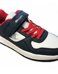 Champion Low Cut Shoe Rebound Low PU children's leather sneakers shoe with tear S31359-S19-BS501 navy-white