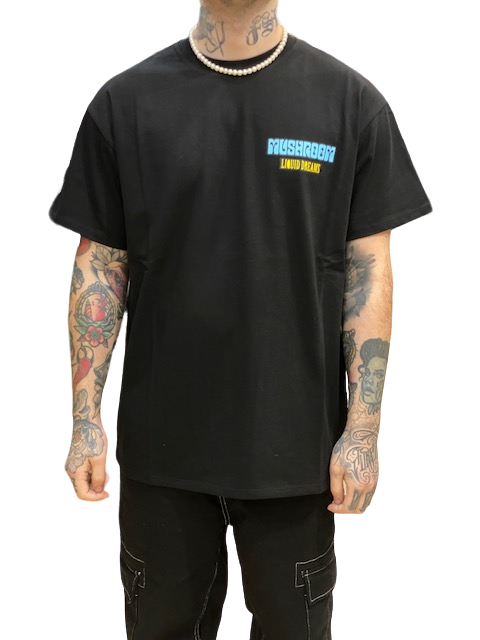 Mushroom Men&#39;s short sleeve cotton t-shirt 12027-01 black