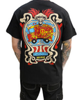 Mushroom Men's short sleeve cotton t-shirt 12027-01 black