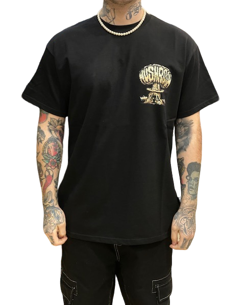 Mushroom Men&#39;s short sleeve cotton t-shirt 12038-01 black