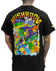 Mushroom Men's short sleeve cotton t-shirt 12024-01 black