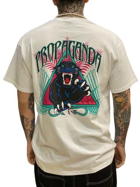 Propaganda Triangle Panther short sleeve t-shirt PRTS716-02 white