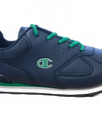 Champion Low Cut Shoe Erin B GS children's sneakers shoe in leather-canvas S31369-F18-BS501 navy