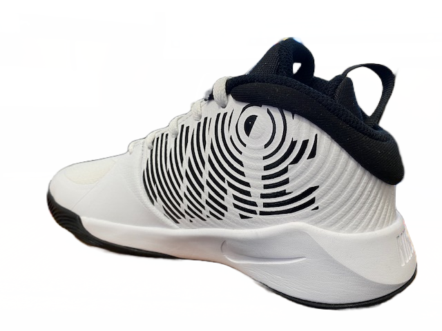 Nike scarpa da pallacanestro da ragazzi Team Hustle 9 AQ4224 100 bianco nero