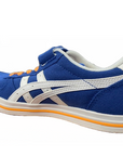Asics children's sneakers shoe with elastic lace and velcro Aaron C6B7N 4901 blue-orange
