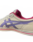 Asics scarpa sneakers da donna in tela Aaron H900Q 0134 bianco lilla