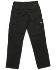 The Blue Skin Men's Cargo Pants in Ripstop, comfortable fit, high waist CARG22L black 