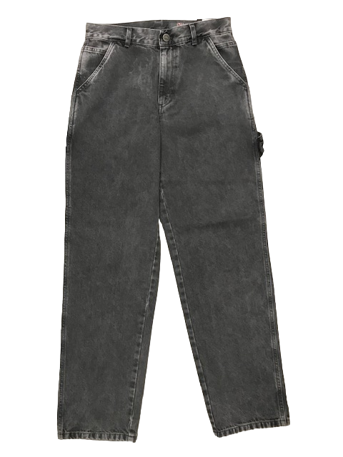 The Blue Skin Baggy Slim Workwear Jeans Trousers Command-B BLAK OMS black 
