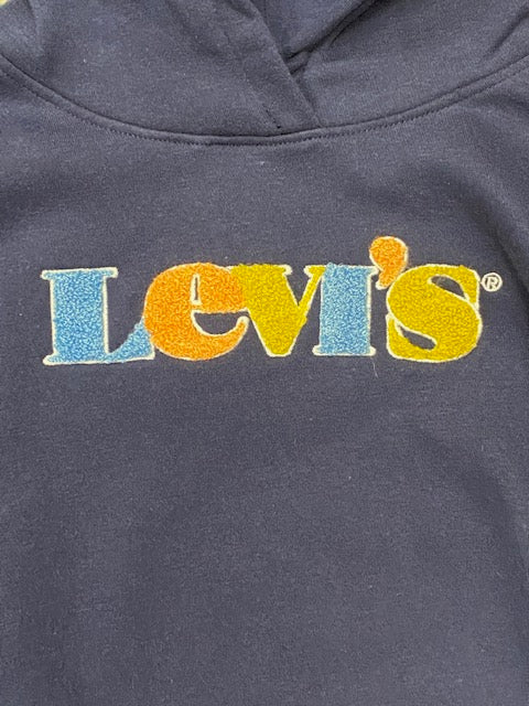Levi&#39;s Felpa con cappuccio e Logo fantasia da bambina 4ED500-B4M blu