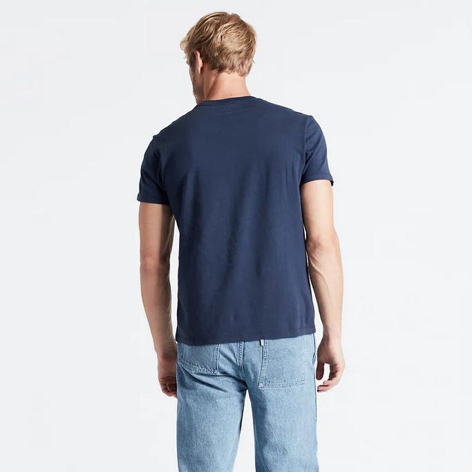 Levi&#39;s Maglietta manica corta girocollo da uomo Original Little Logo 566050017 blu